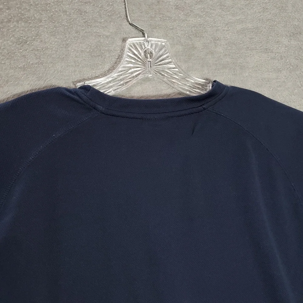 VINTAGE Nike Men Shirt Large Blue‎ Mesh Logo Embroidered Short Sleeve 90s